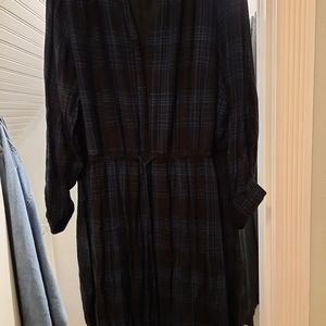 Lane bryant 20 black & blue plaid knee length Dress